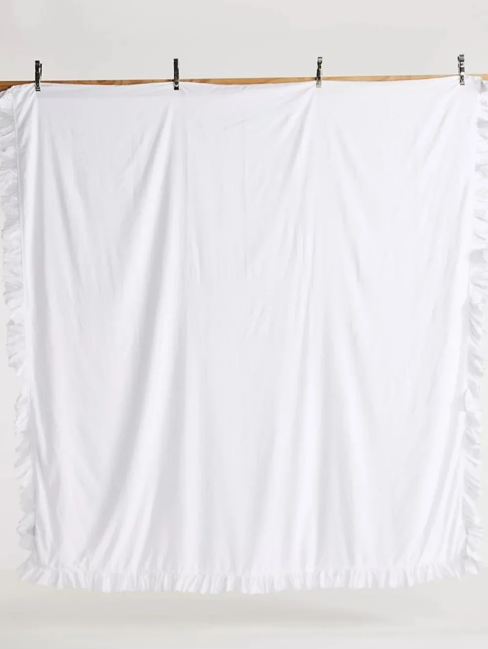 Organic Cotton Spa Sateen Ruffled Duvet Cover